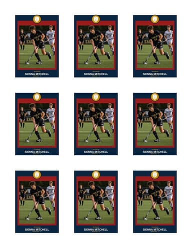 Circle Badge field hockey team sheet preview