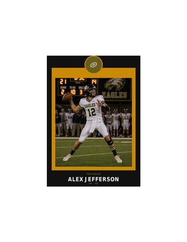 Circle Badge football card — enlarged size preview