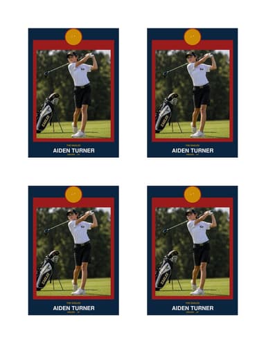 Circle Badge golf card — normal size preview