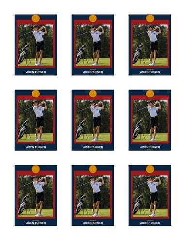 Circle Badge golf team sheet preview
