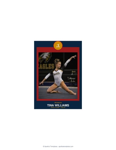 Circle Badge gymnastics card enlarged preview