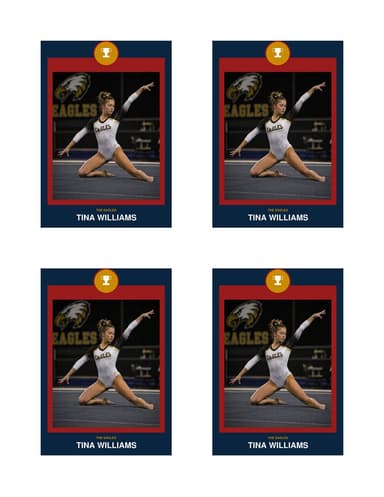 Circle Badge gymnastics card normal preview
