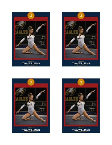 Circle Badge gymnastics card normal preview