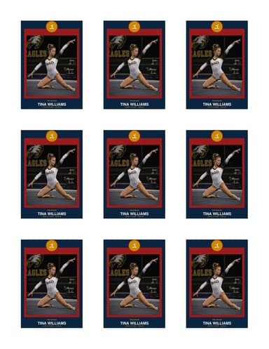 Circle Badge gymnastics team sheet preview