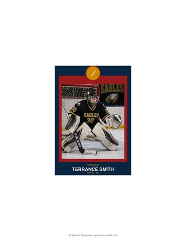 Circle Badge hockey card — enlarged size preview