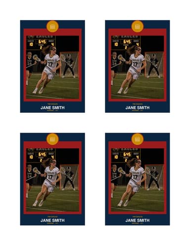 Circle Badge lacrosse card — normal size preview