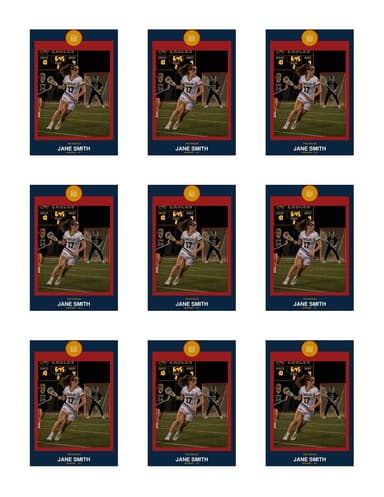 Circle Badge lacrosse team sheet preview