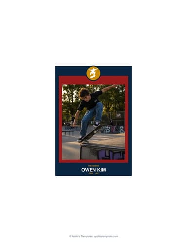 Circle Badge skateboarding card enlarged preview