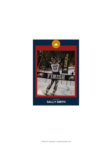Circle Badge ski card enlarged preview
