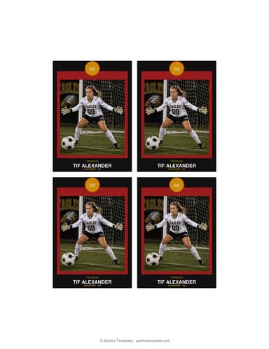 Circle Badge soccer card — normal size preview