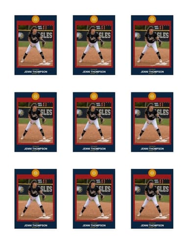 Circle Badge softball team sheet preview