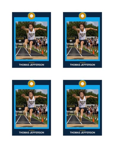 Circle Badge track field card normal preview