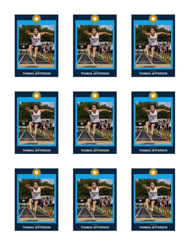 Circle Badge track field team sheet preview