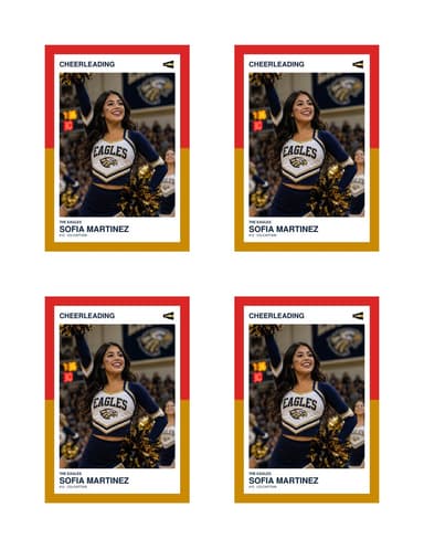 Split Halves cheerleading card normal preview