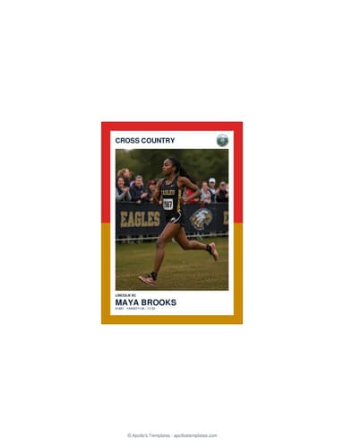 Split Halves cross country card enlarged preview