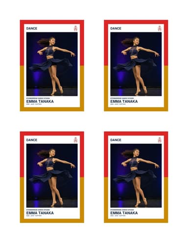 Split Halves dance card normal preview