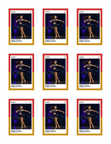 Split Halves dance team sheet preview