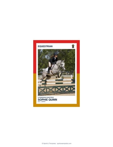 Split Halves equestrian card enlarged preview