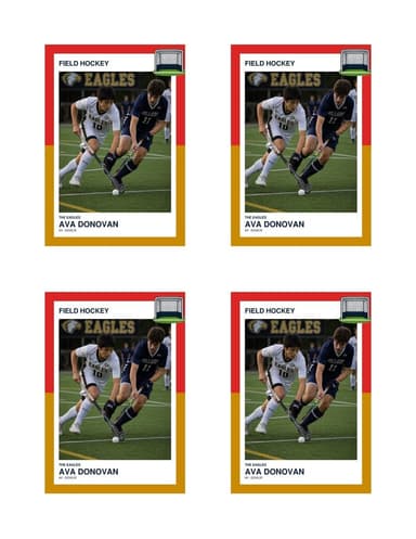 Split Halves field hockey card normal preview