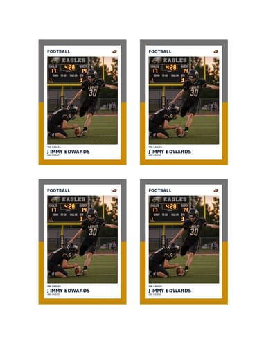 Split Halves football card — normal size preview
