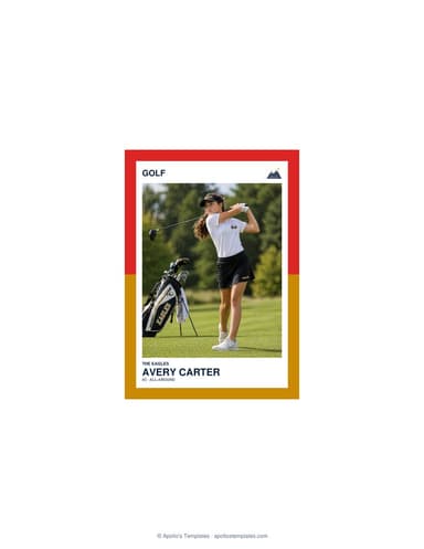 Split Halves golf card — enlarged size preview