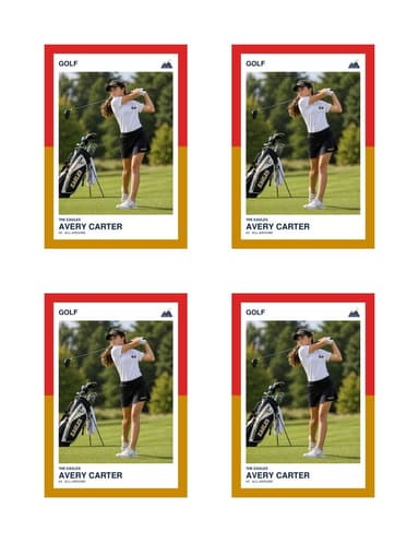 Split Halves golf card — normal size preview