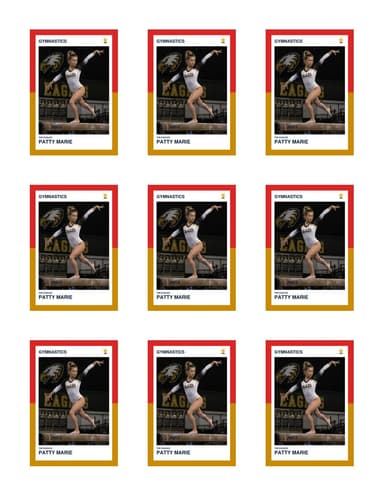 Split Halves gymnastics team sheet preview