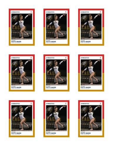 Split Halves gymnastics team sheet preview