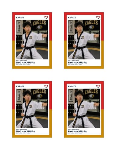 Split Halves karate card normal preview