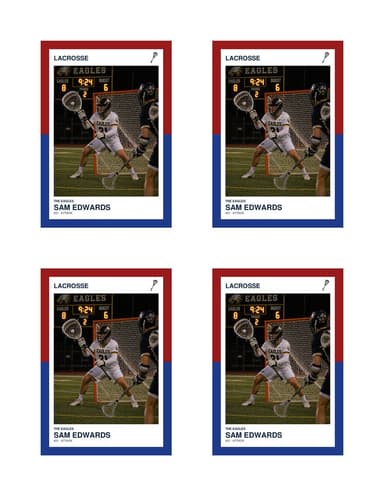 Split Halves lacrosse card — normal size preview