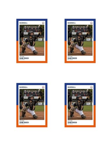 Split Halves baseball card — normal size preview