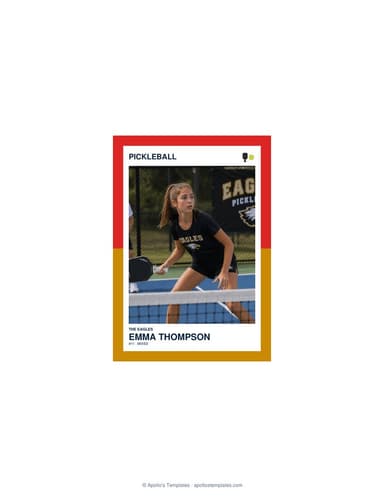 Split Halves pickleball card enlarged preview