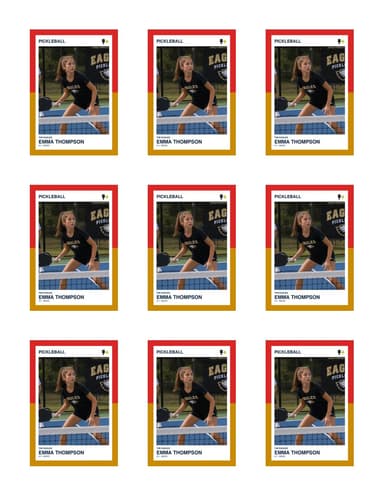 Split Halves pickleball team sheet preview