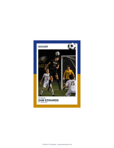 Split Halves soccer card — enlarged size preview
