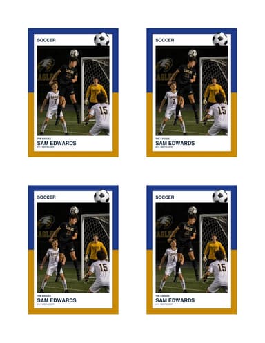 Split Halves soccer card — normal size preview