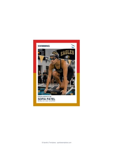 Split Halves swimming card enlarged preview