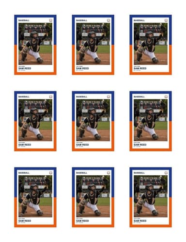 Split Halves baseball team sheet preview