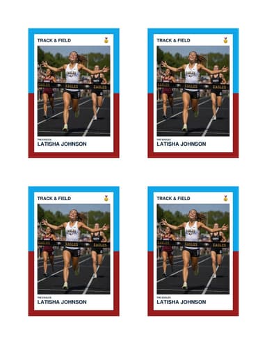 Split Halves track field card normal preview
