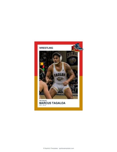 Split Halves wrestling card enlarged preview