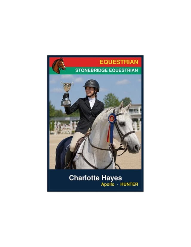 Equestrian card template preview