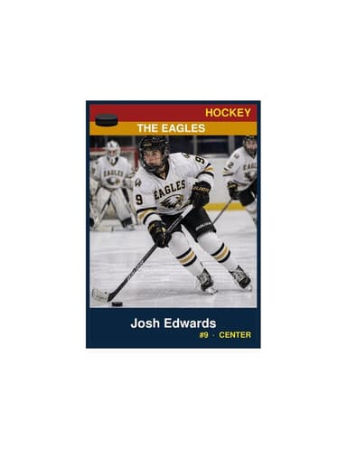 Enlarged hockey card template