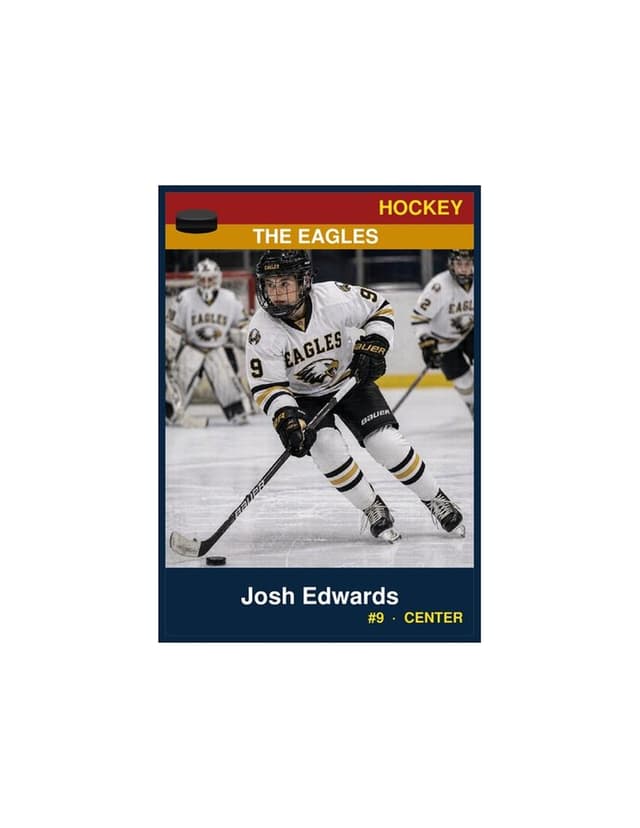 Hockey card template preview