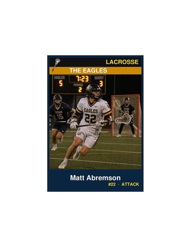 Lacrosse card template preview