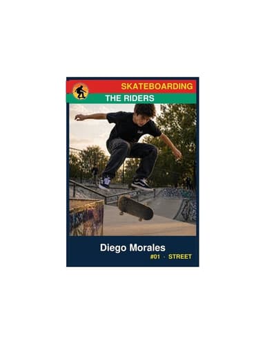 Enlarged skateboarding card template