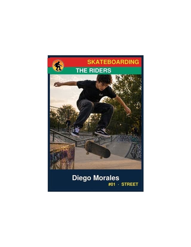 Skateboarding card template preview