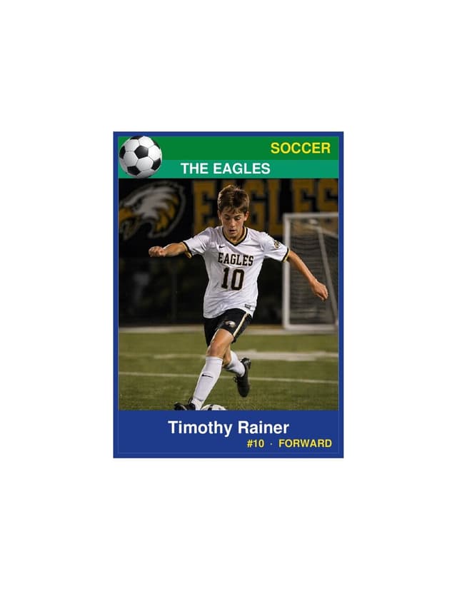 Soccer card template preview