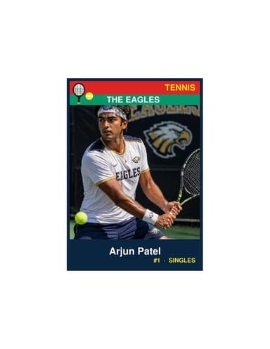 Enlarged tennis card template