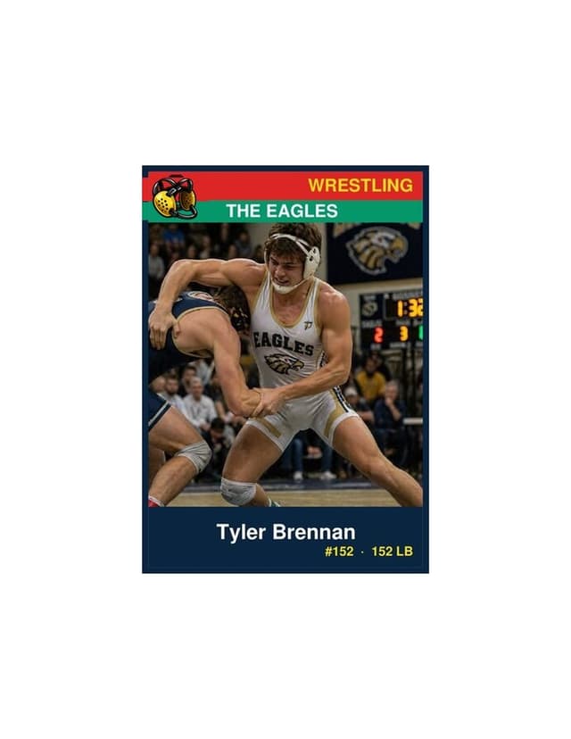 Wrestling card template preview
