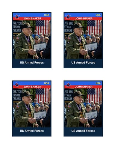 Normal size USA card template
