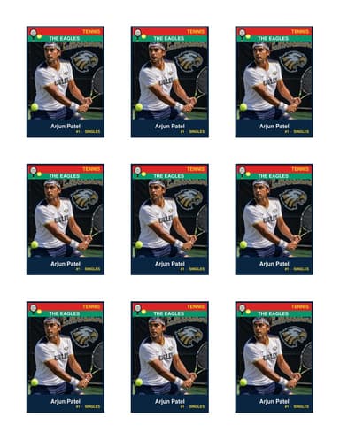 Team tennis card template